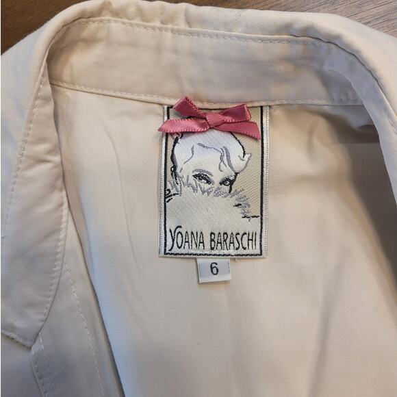 Yoana Baraschi Silk Blend Utility Midi Dress Khaki Size 6 Belted EUC - Picture 10 of 13